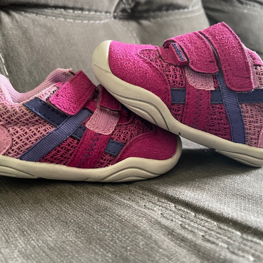 Pediped Toddler Girls Size 4-4.5 Pink Grip N Go Sole Shoe